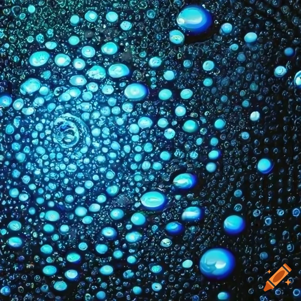 Mosaic depiction of oxygen bubbles in full HD