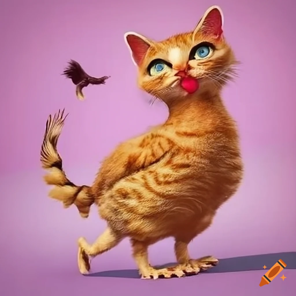 Cat and a chicken
