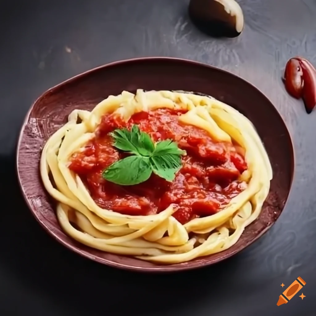 Spaghetti with tomato sauce and cheese