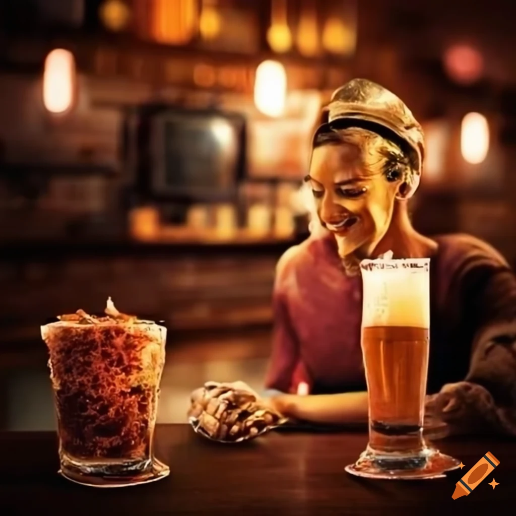 Inviting sign at a cozy pub offering discounted drinks