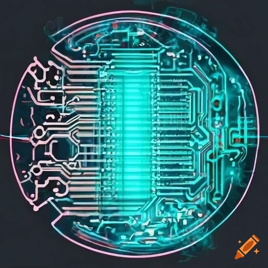 X-ray sticker of a circuit board with interconnected wires