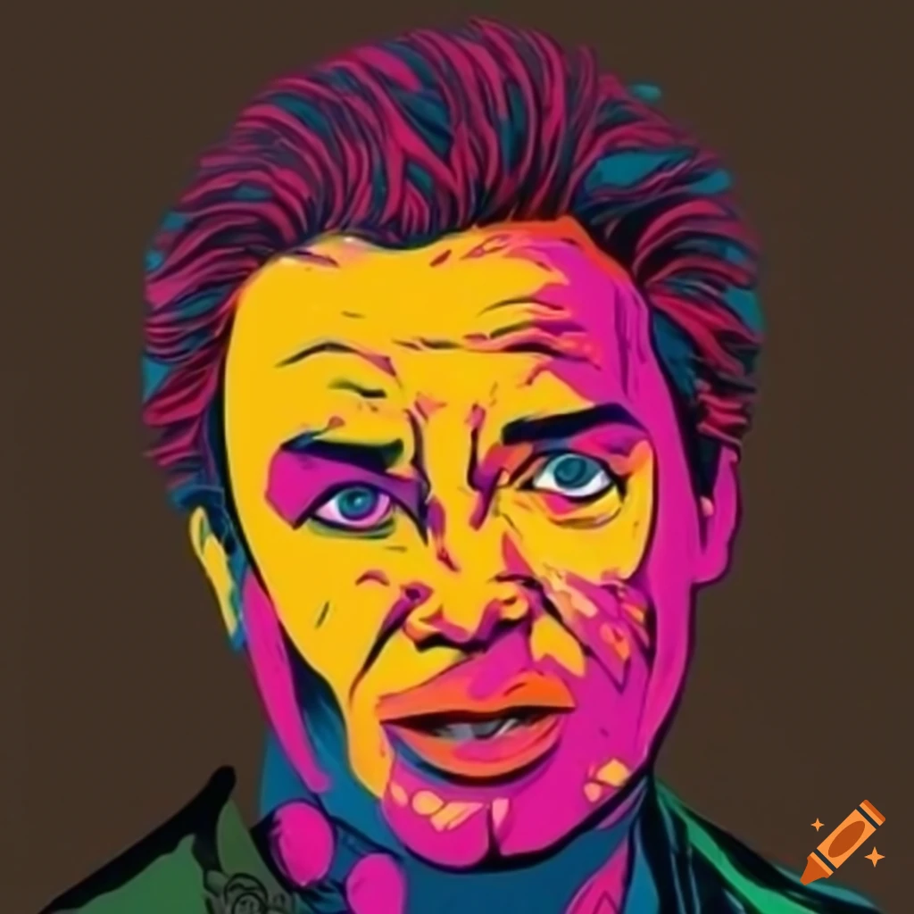 Pop art style paintings on Craiyon