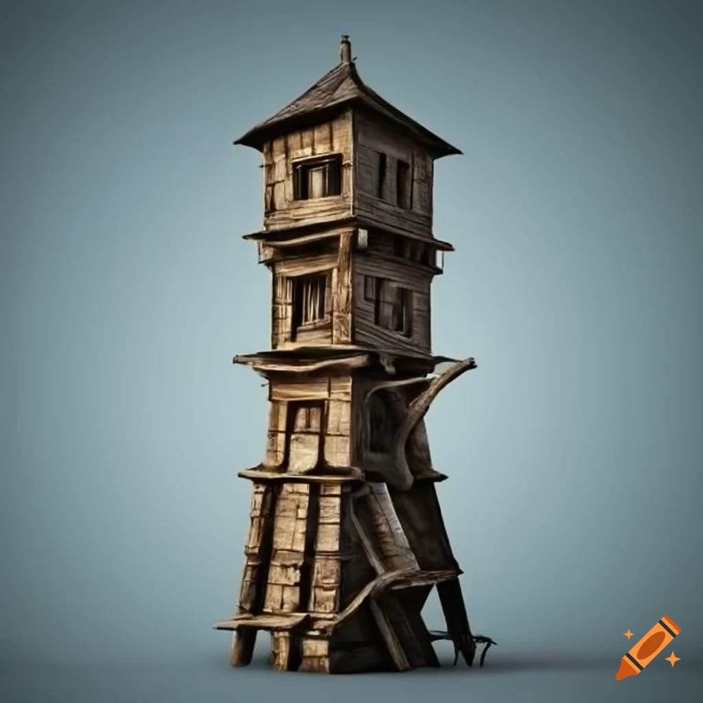 Medieval wooden tower