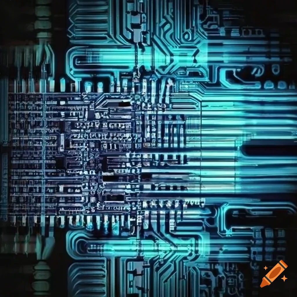 X-ray sticker of a circuit board with interconnected wires