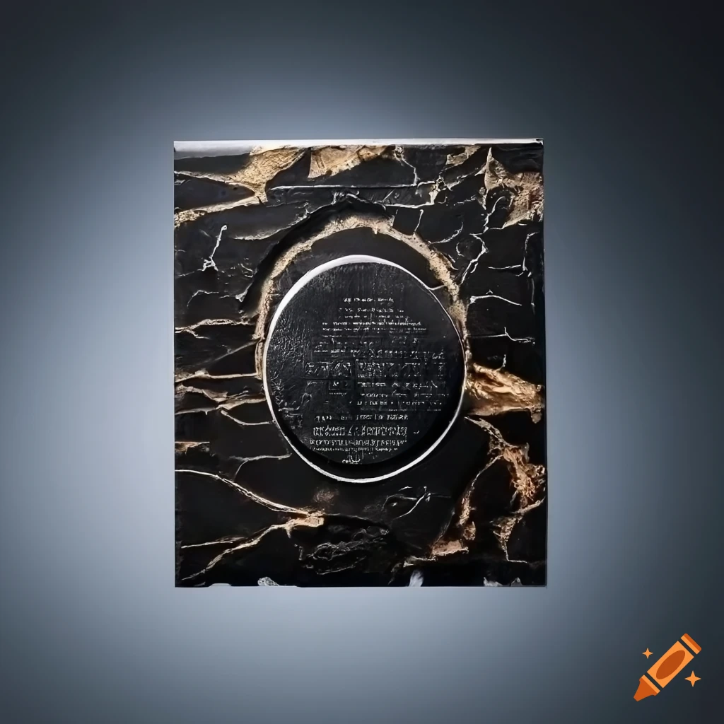 Black marble commemorative plaque with gold engraved text
