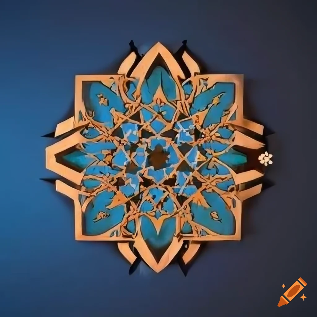 Islamic organization logo inspired by traditional Moroccan tiles