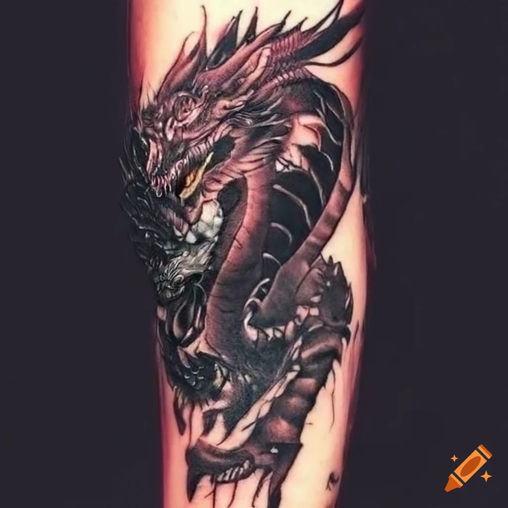 Dragon Armband Tattoo - YouTube