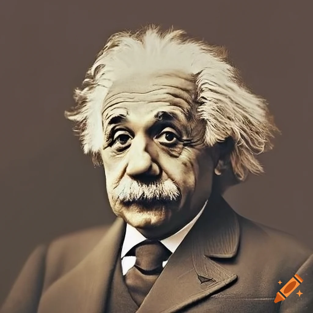Sepia photo of Einstein