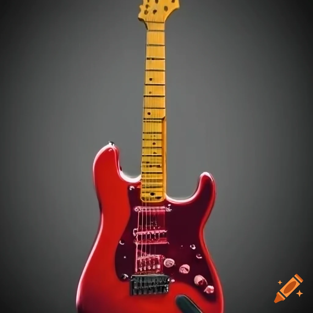 Solid red Fender Stratocaster guitar