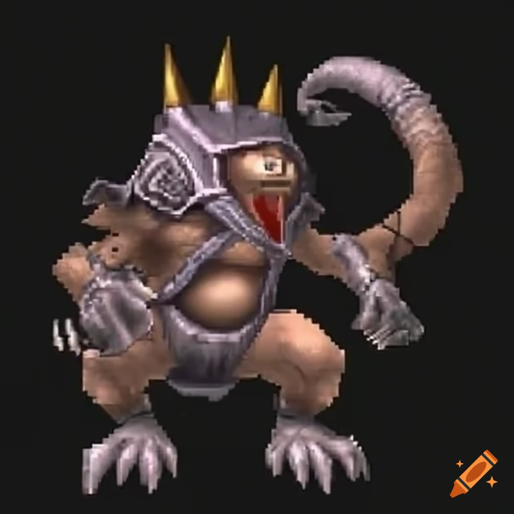 Final Fantasy IX enemy encounter: rat-like cybernetic dwarven class