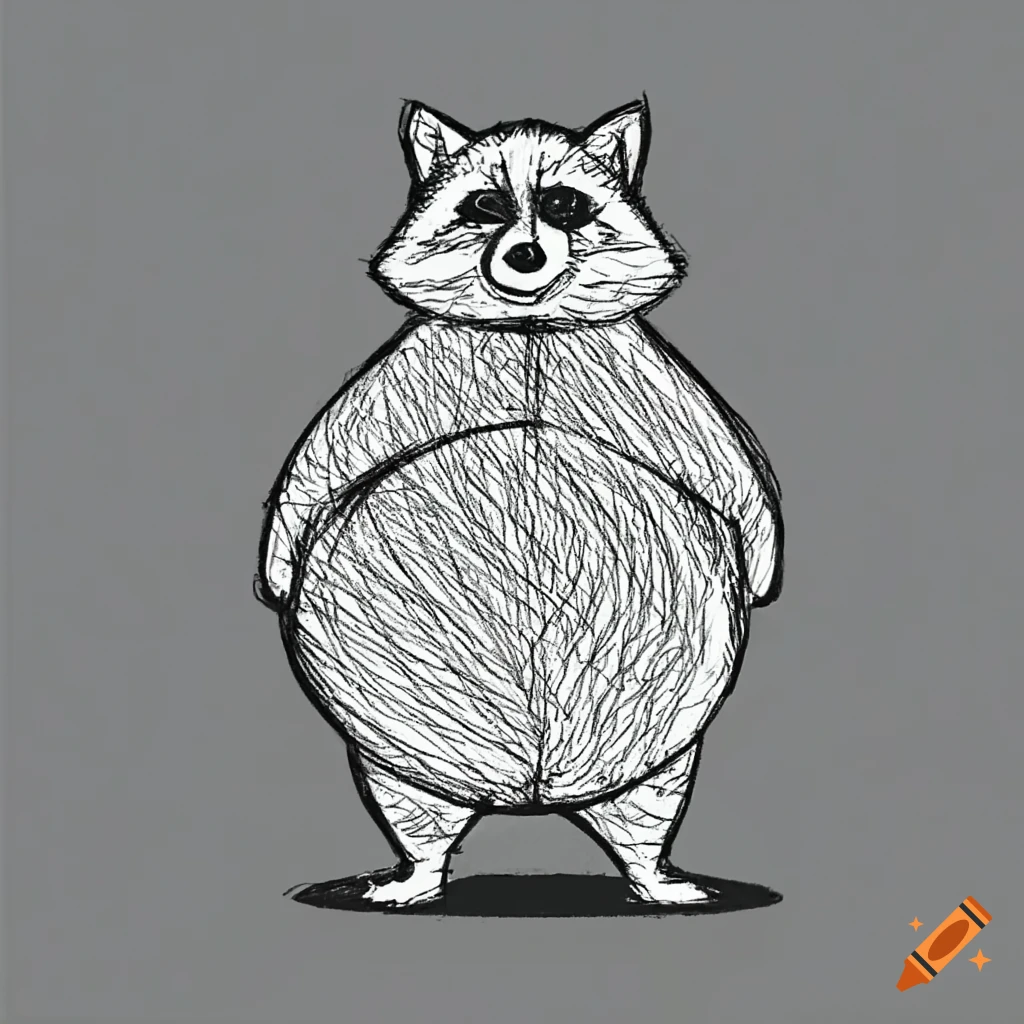 Standing raccoon