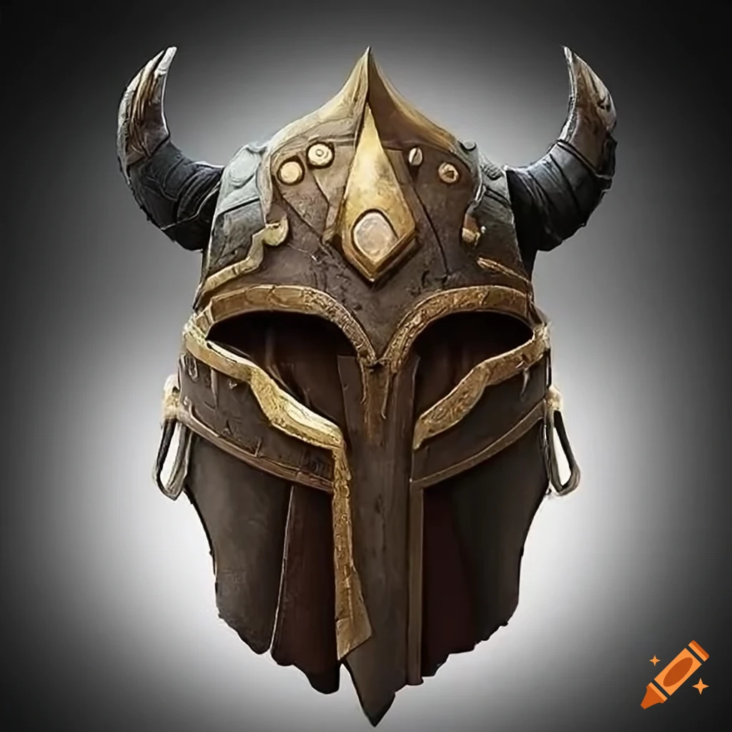 Dwarven helmet resembling a ram's head design