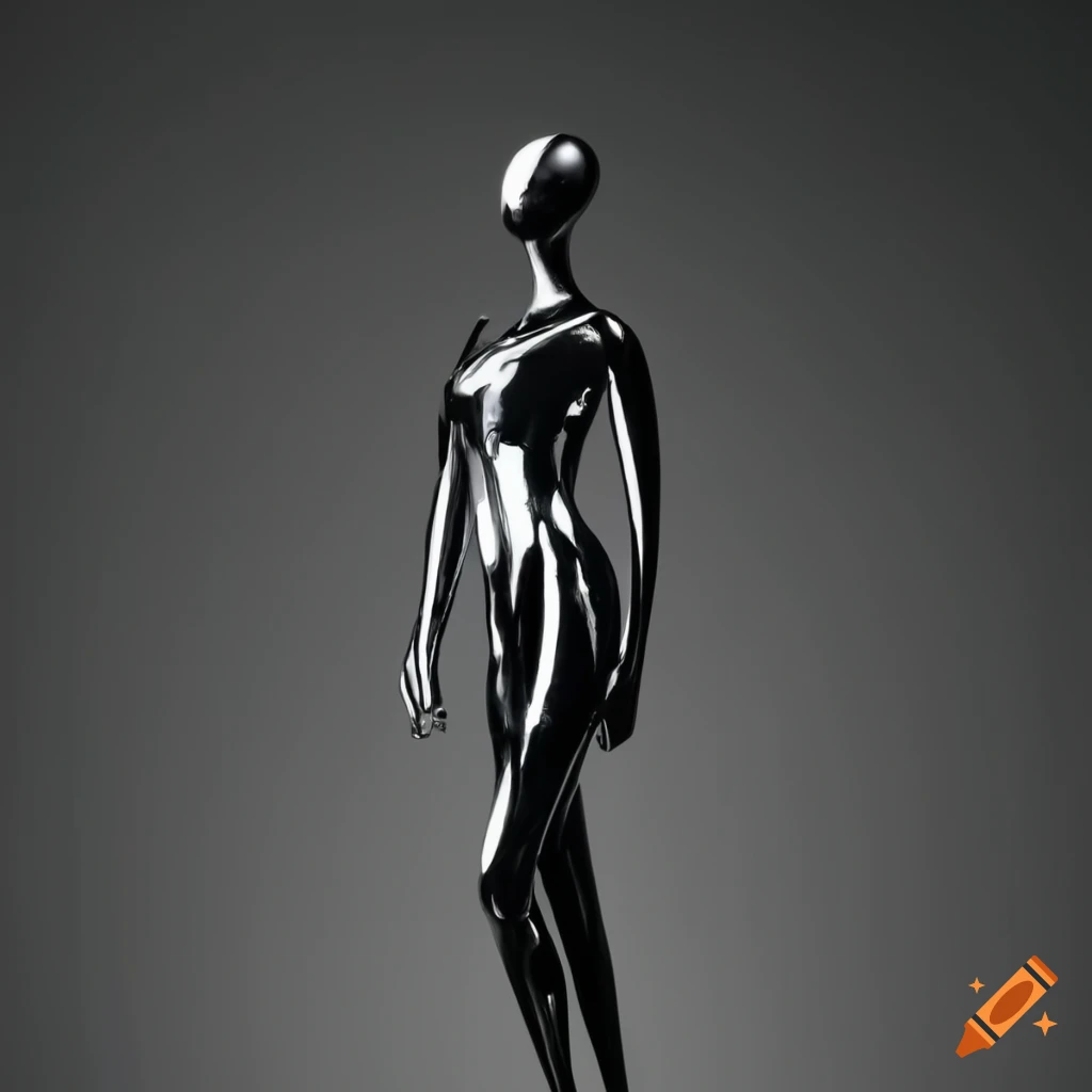 Chrome mannequin in black