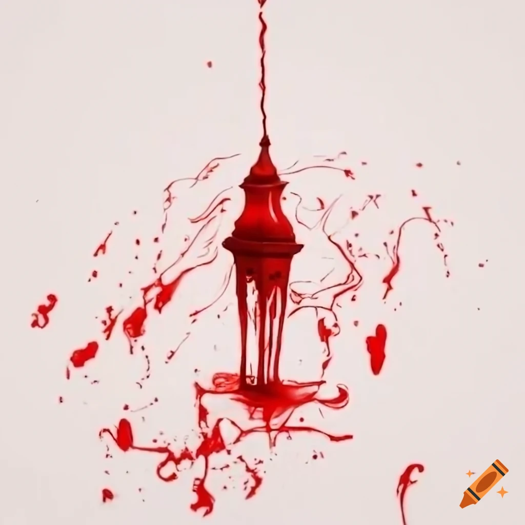 Blood on white Ramadan lantern