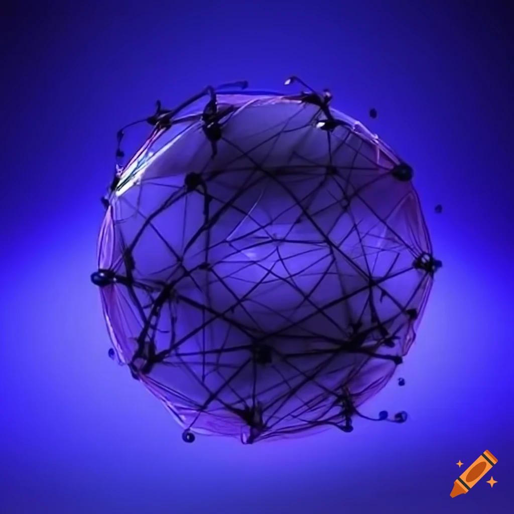 Graph with nodes and edges on Craiyon