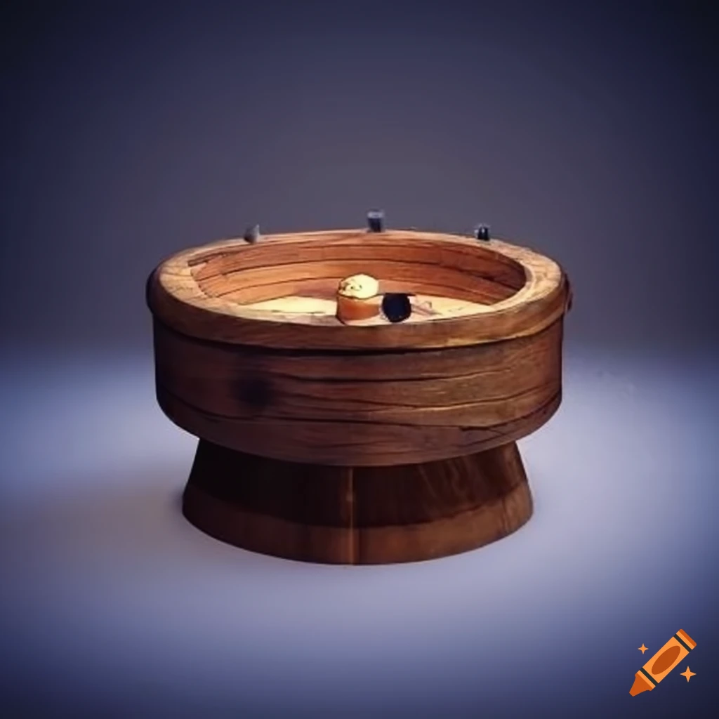 Medieval wooden centrifuge with modern elements on Craiyon