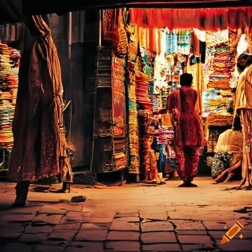Indian shops on the footpath