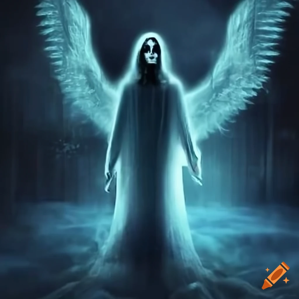 Transparent soul manifesting in a house with a paranormal aura