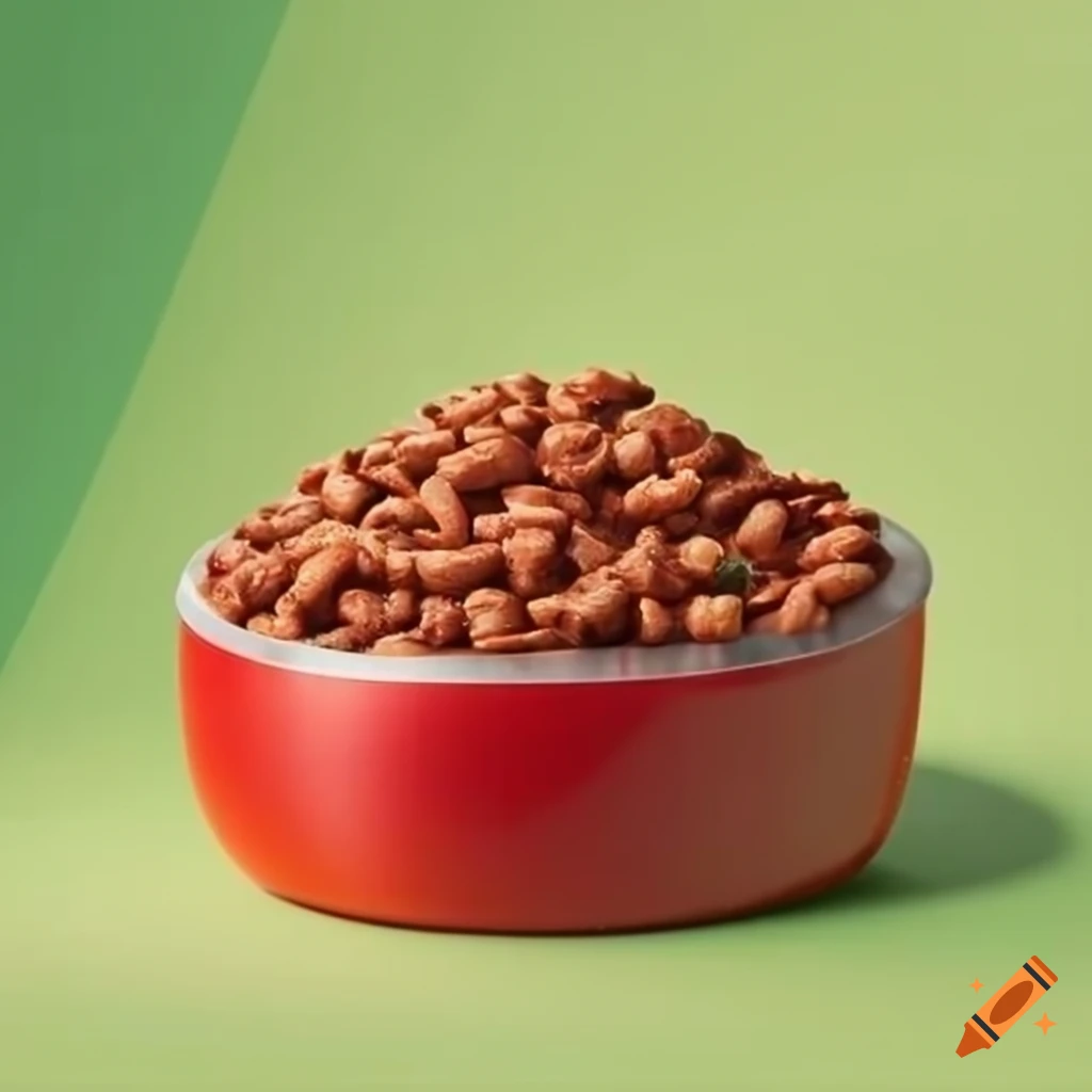 Dog food with peppers on Craiyon