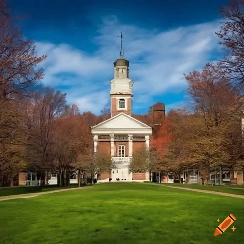 Historic and leafy campus of Norwich University in Vermont