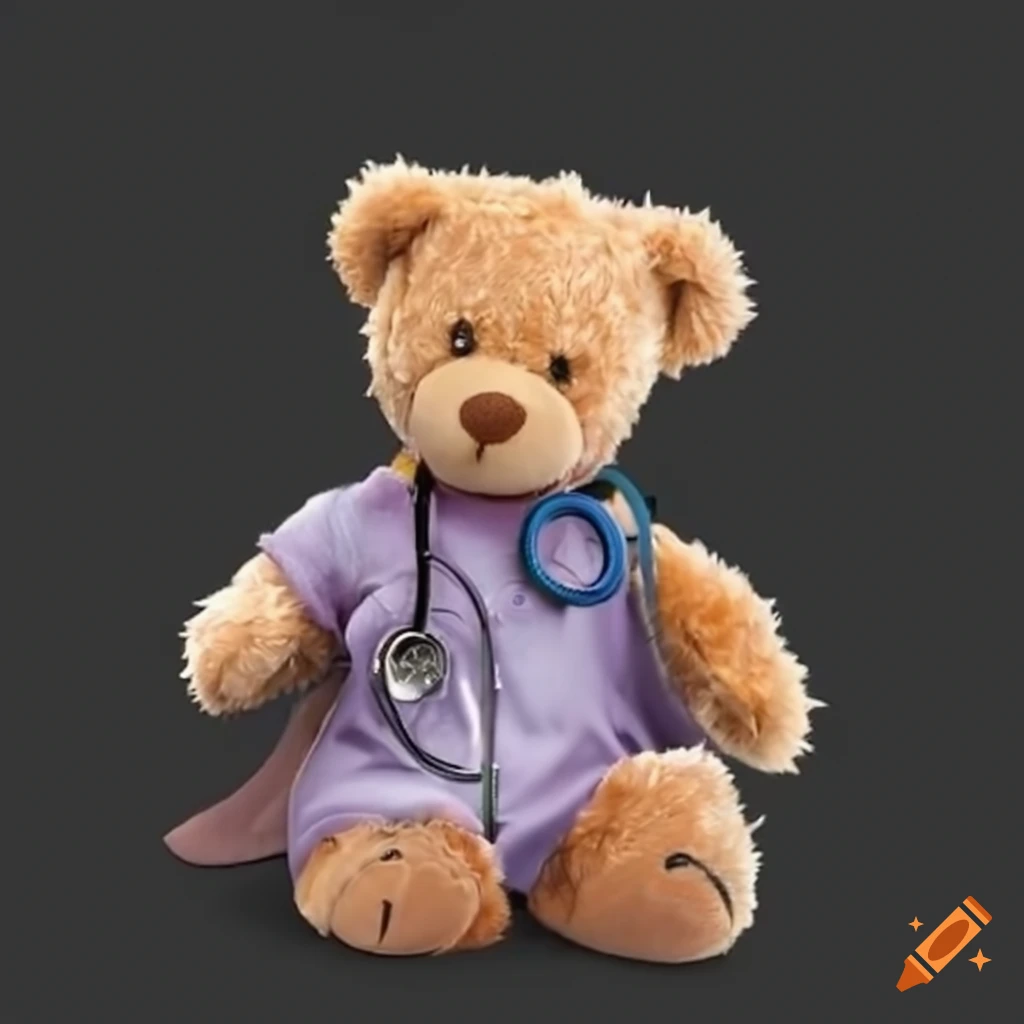 Teddy bear dressed as a doctor