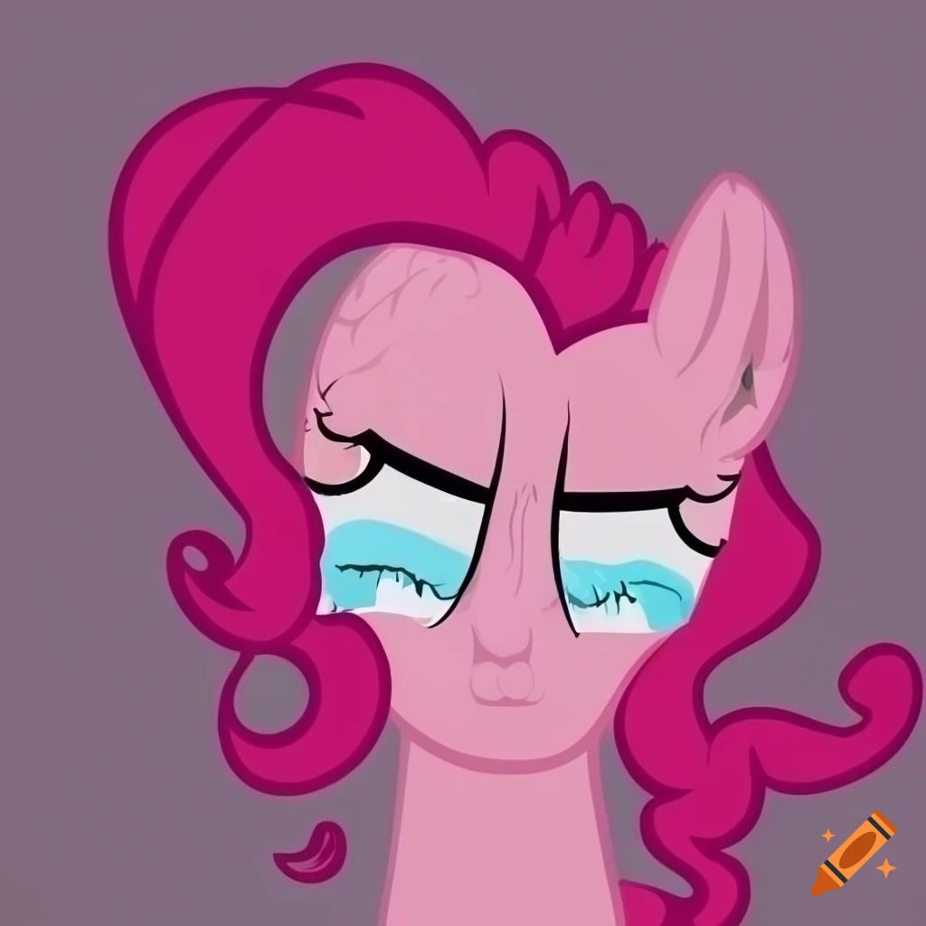 Pinkie Pie sleeping with closed eyes in a morgue setting