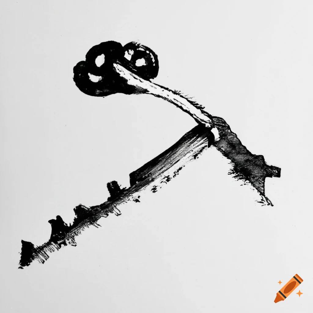 Creative key shaped like the letter Q