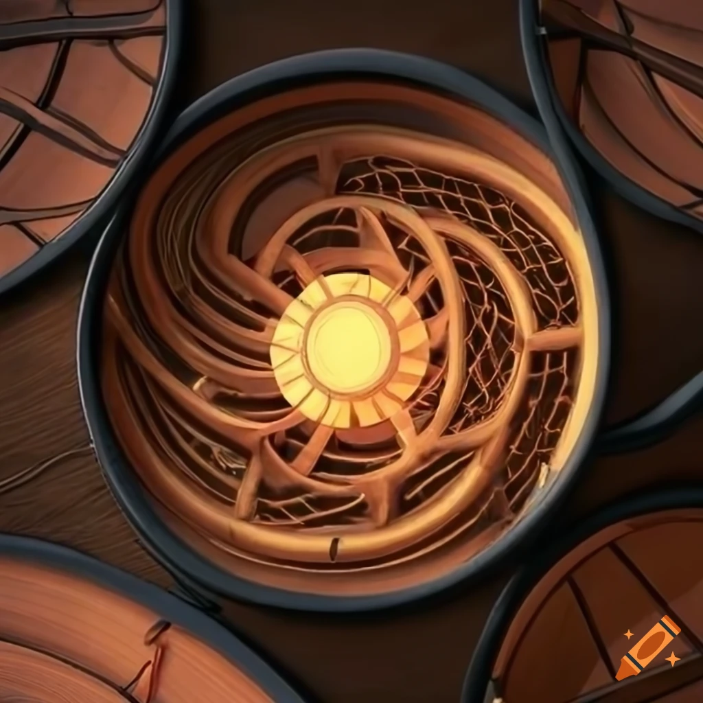 3d rendered computer fan grill cover with natureinspired design