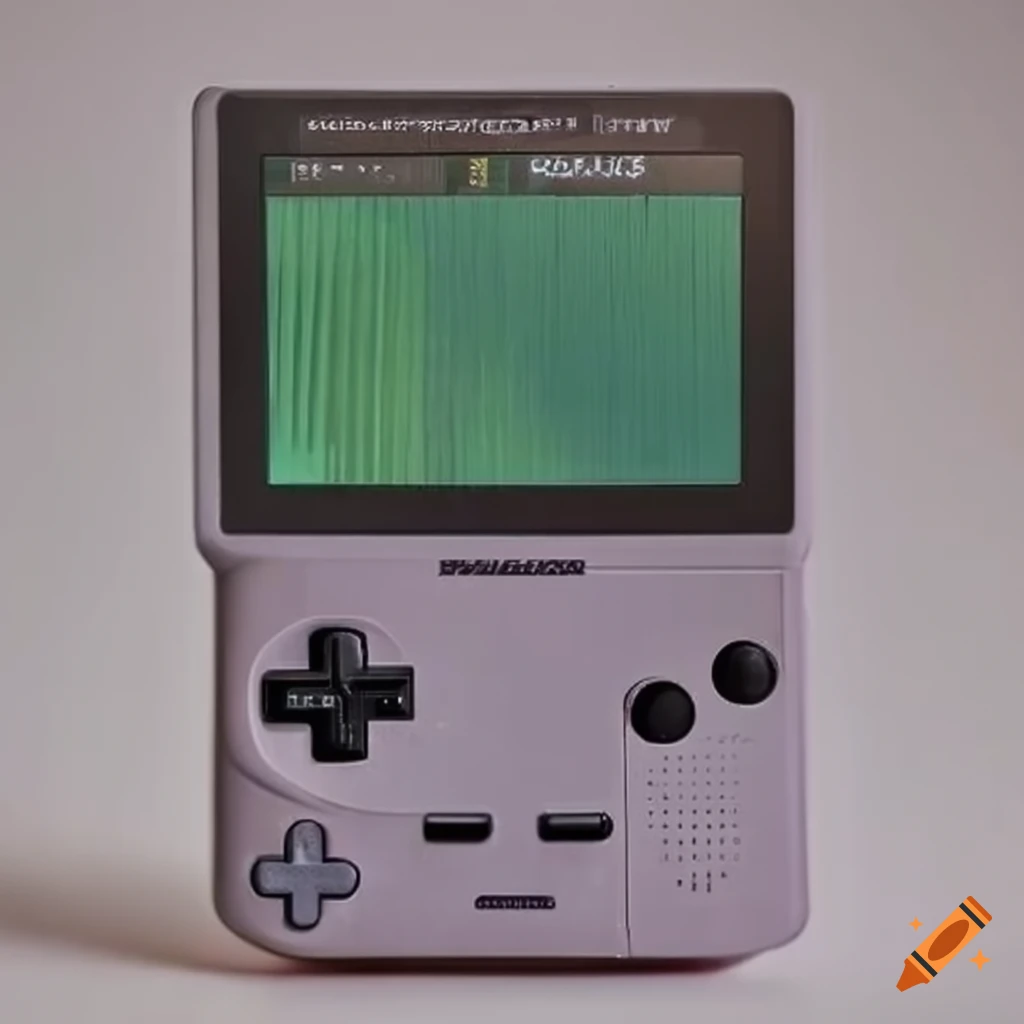 Gameboy classic on a desktop with videogame magazines