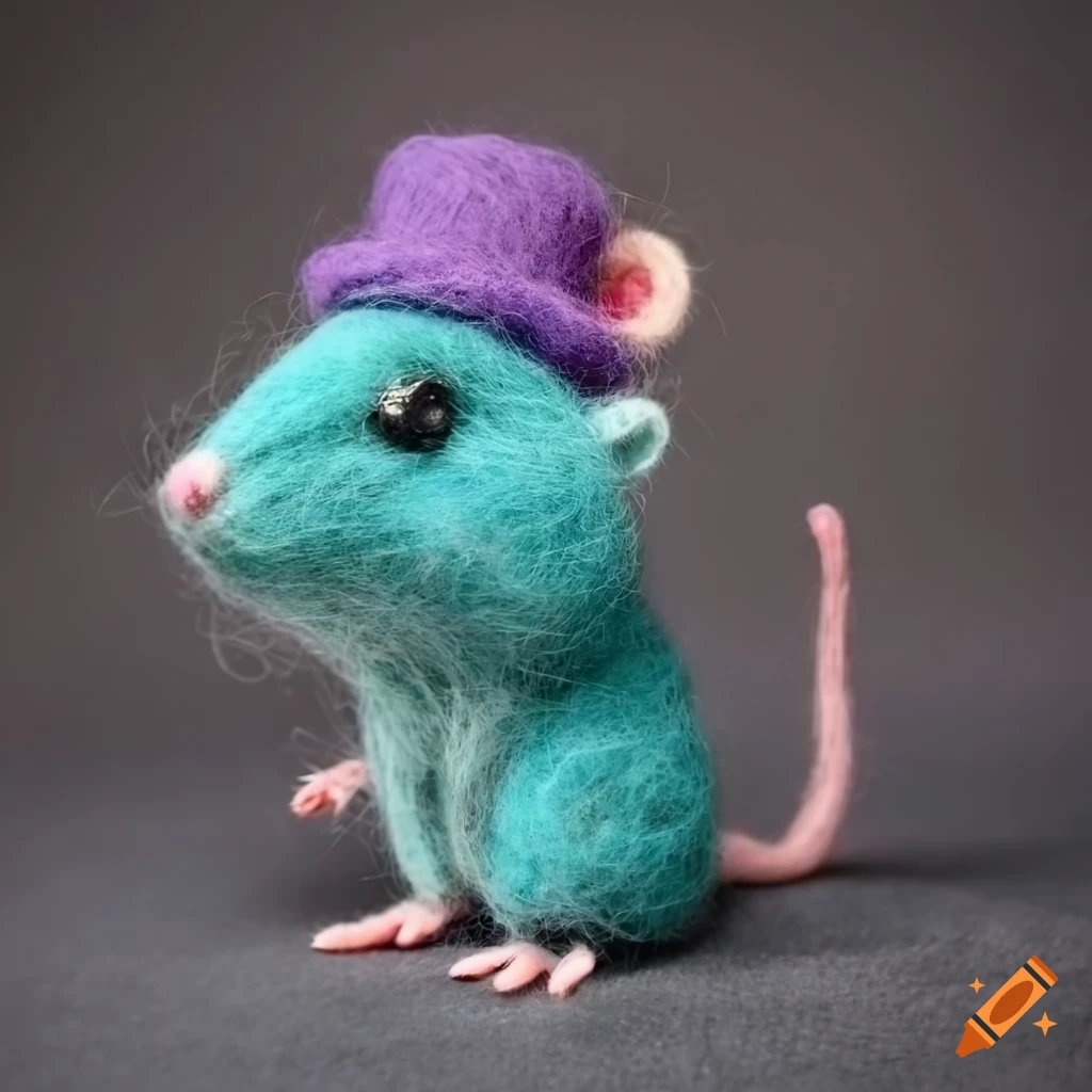 Teal Rats Teal rat with purple hat in chibi style view on Craiyon