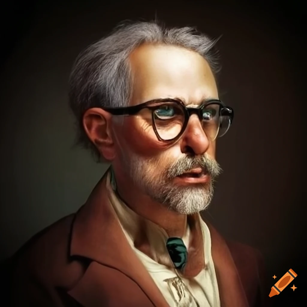 Portrait of a man with short hair and gray reading glasses