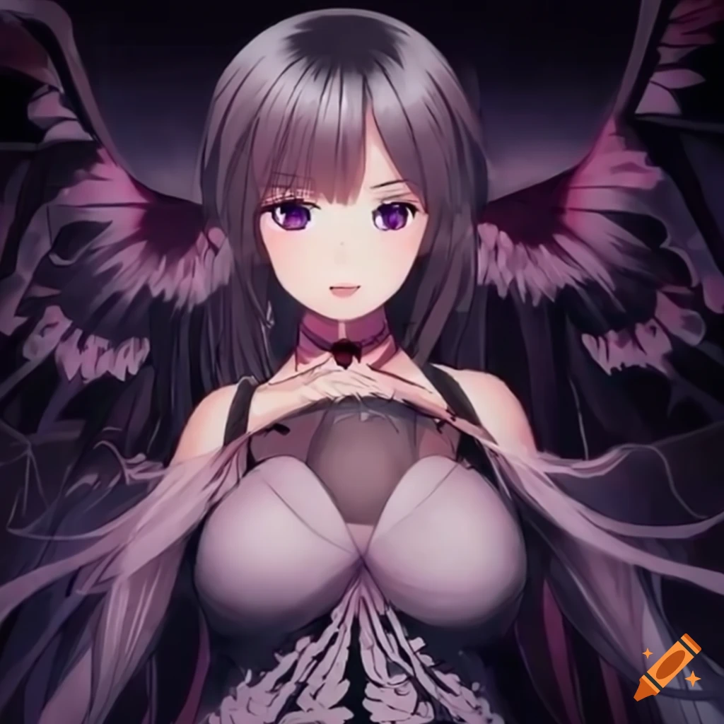 Stunning anime girl with optical illusion