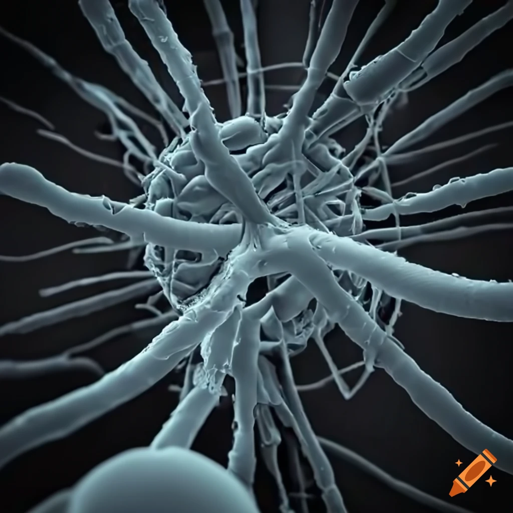 High magnification of a tungsten filament in an electron microscope on