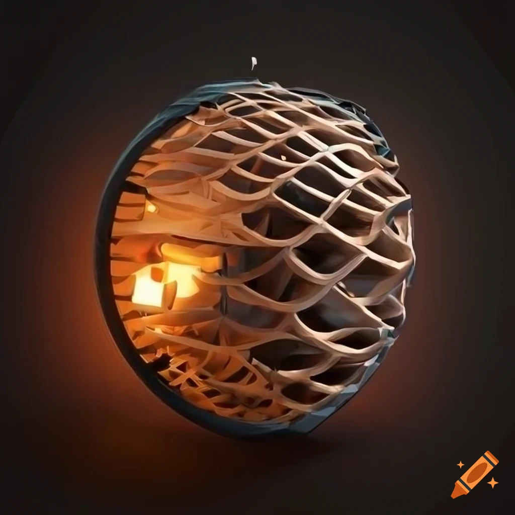 PC fan grill cover in organic solarpunk style with nature-inspired design elements
