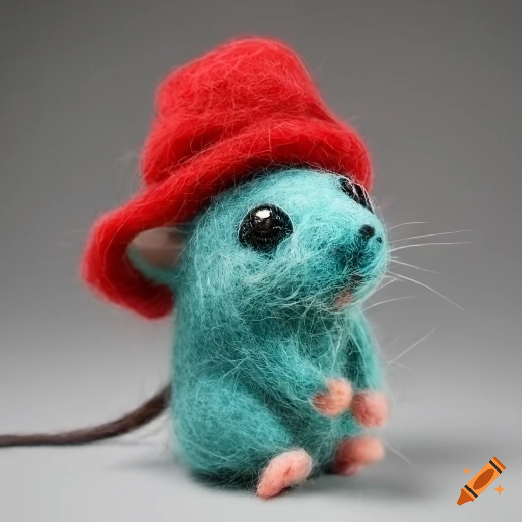 Teal Rats Teal rat with red hat in chibi style from side view on Craiyon