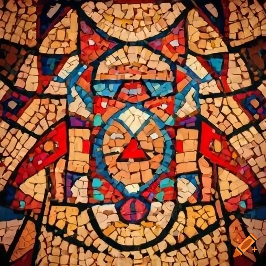 Mosaic of cultural symbols representing Canada's diversity with central image of Unity