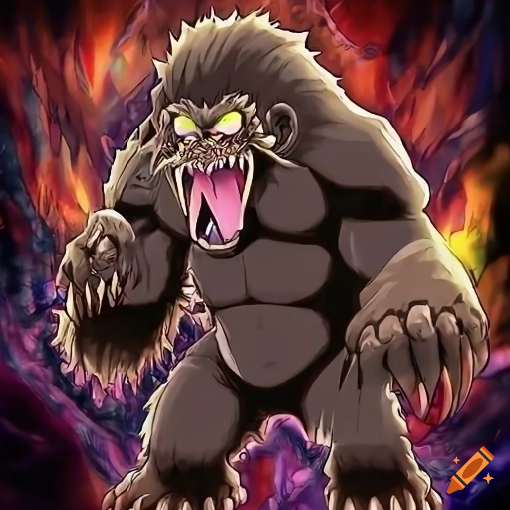 Great ape monster in Yu-Gi-Oh! card art
