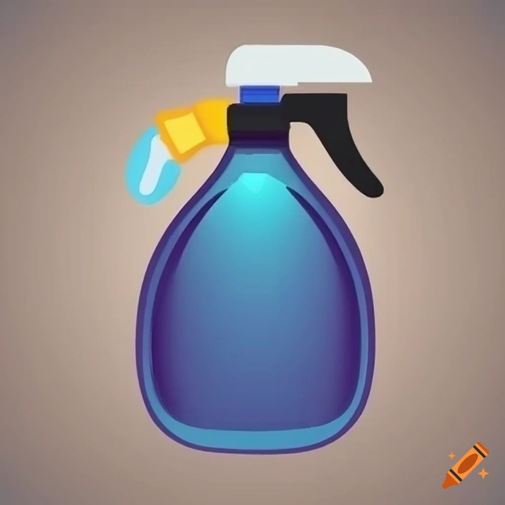 Cleaning spray bottle emoji on Craiyon