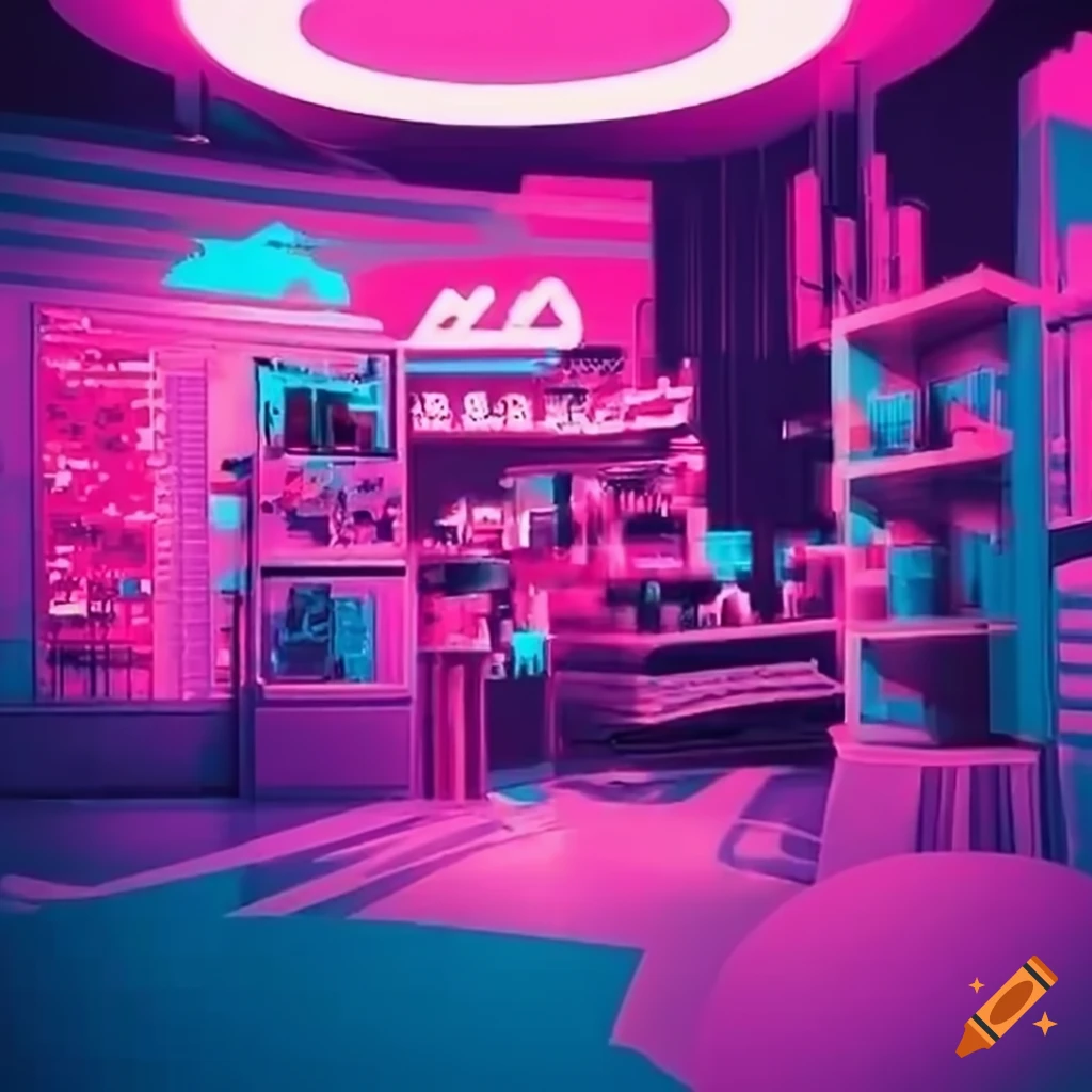 Vaporwaveinspired kmart building on Craiyon