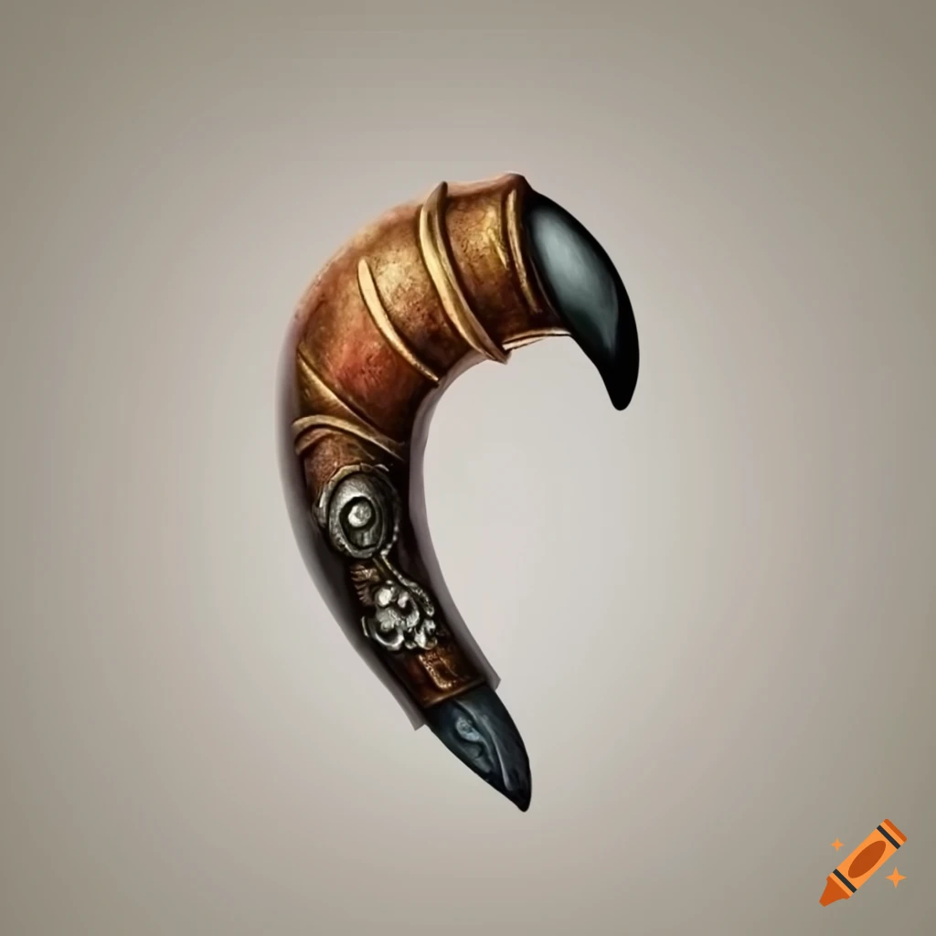 Norse mythology horn on a medallion as a holy symbol