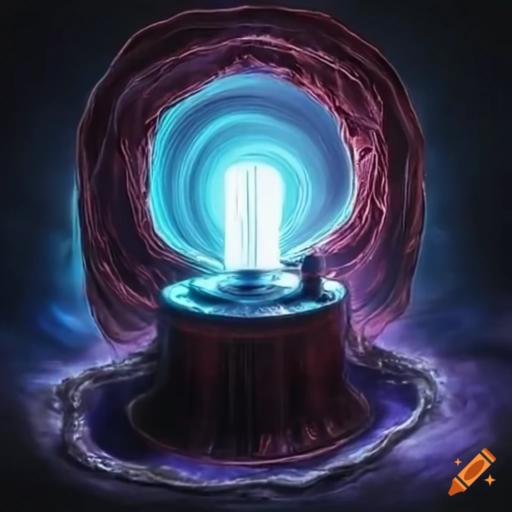 Victorian Tesla coil opening a wormhole portal