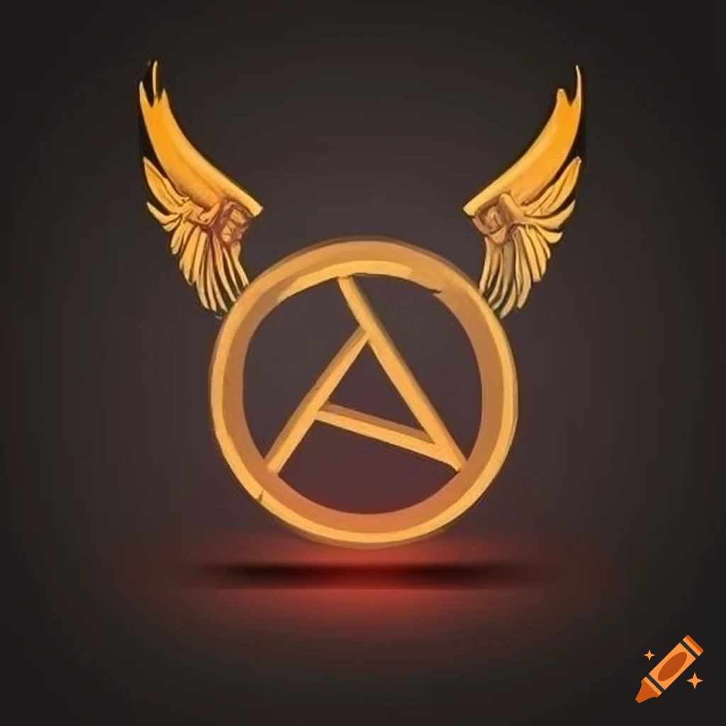 Alchemy symbol with wings