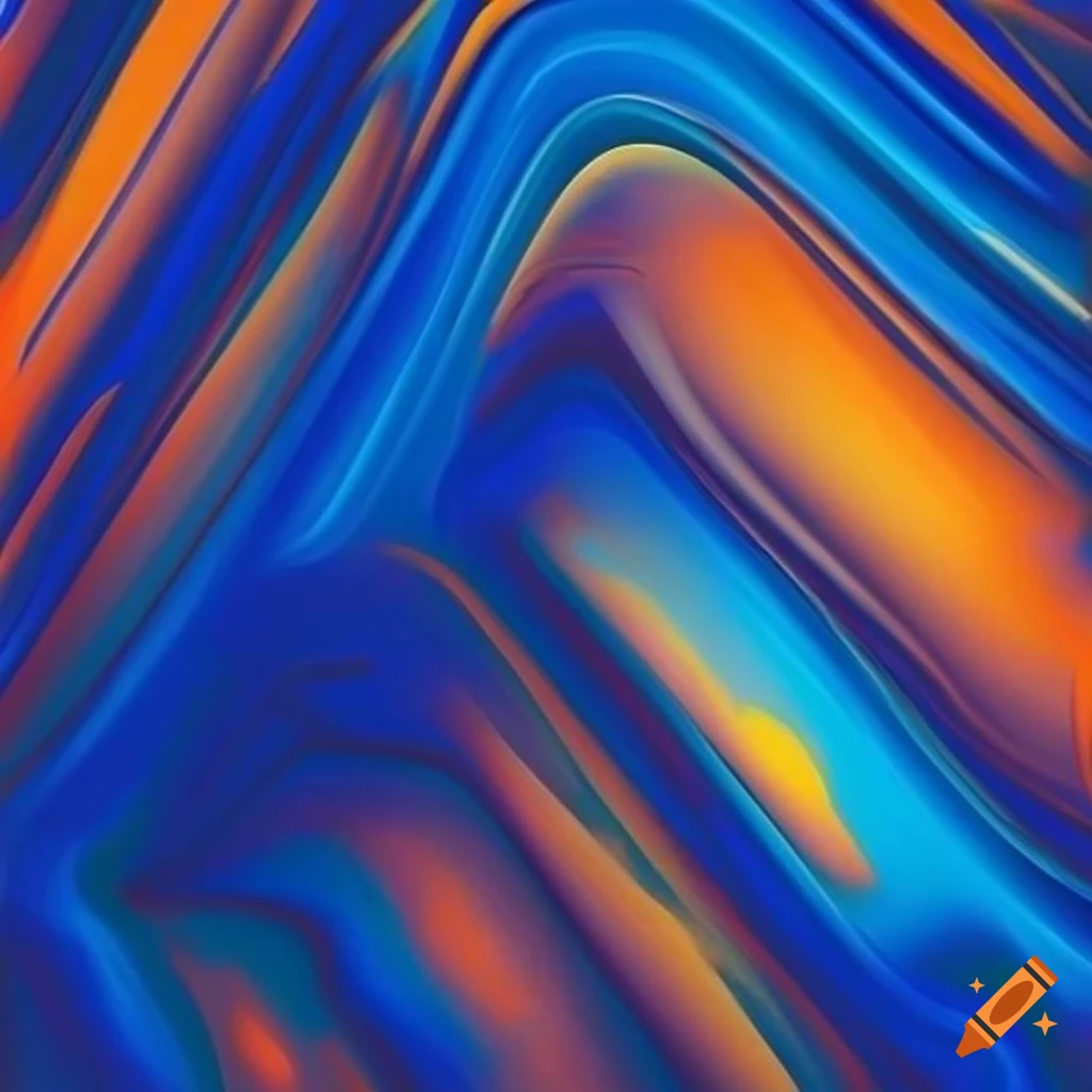 Abstract modern art with blue to orange gradient for a LinkedIn Banner
