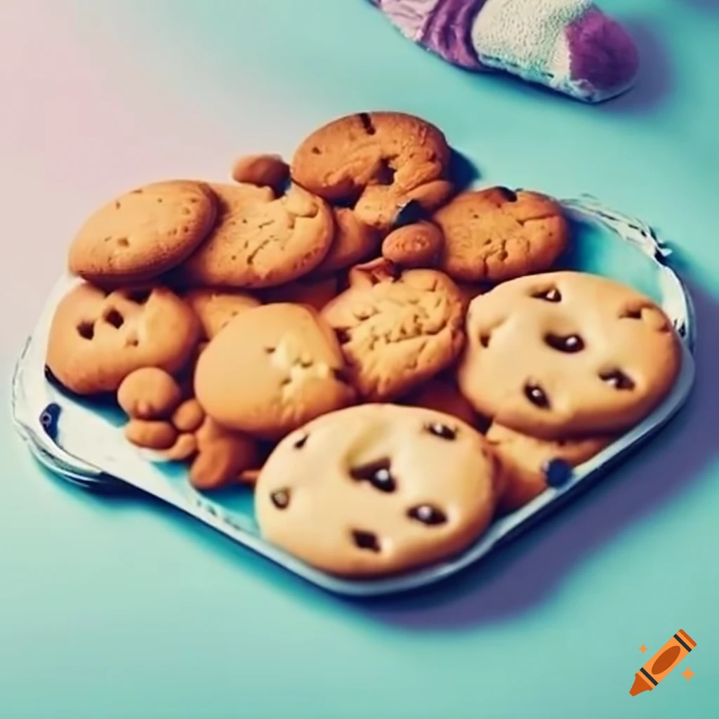 Tray of cookies held with mittens