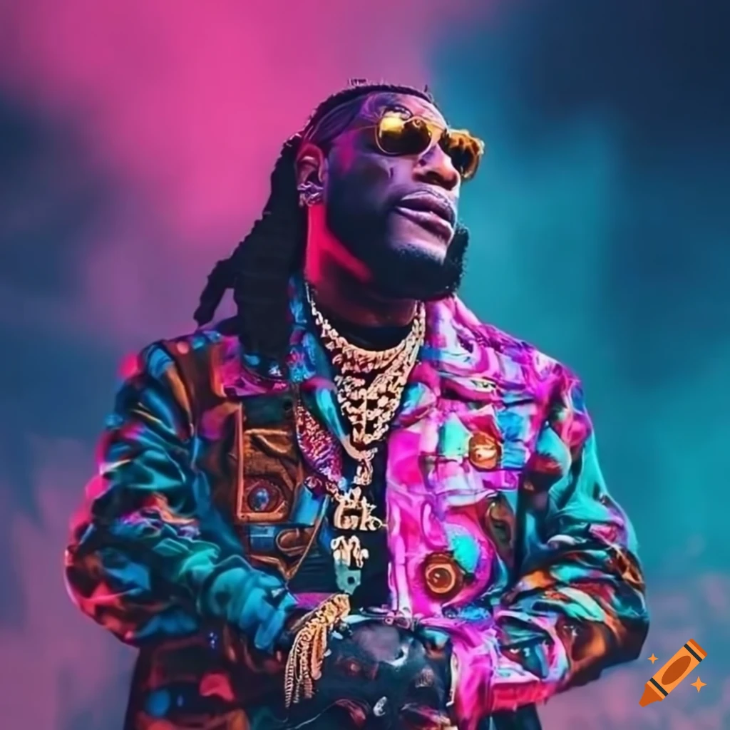 Burna boy exploring new york city streets in timberland boots on Craiyon