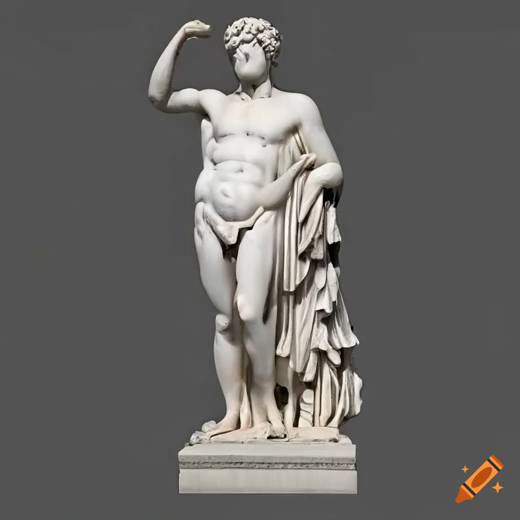 Hellenistic marble statue of Helios in Lysippos style on Craiyon
