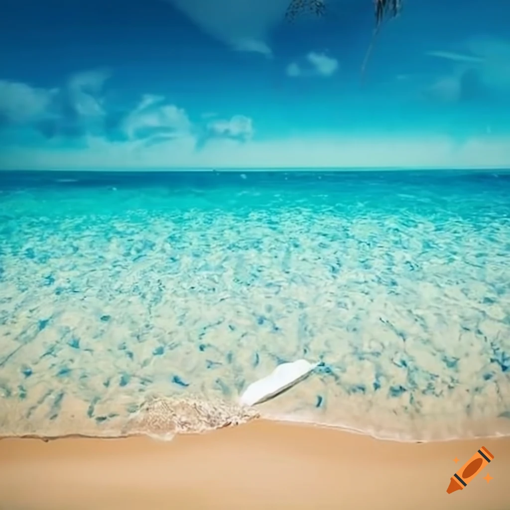 Scenic beach vacation with clear blue water on Craiyon