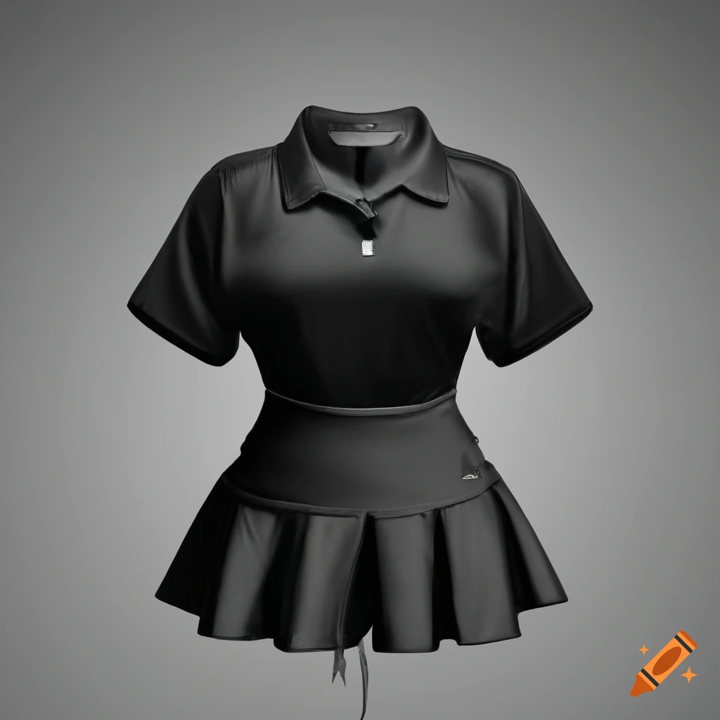 Black sports uniform with skort