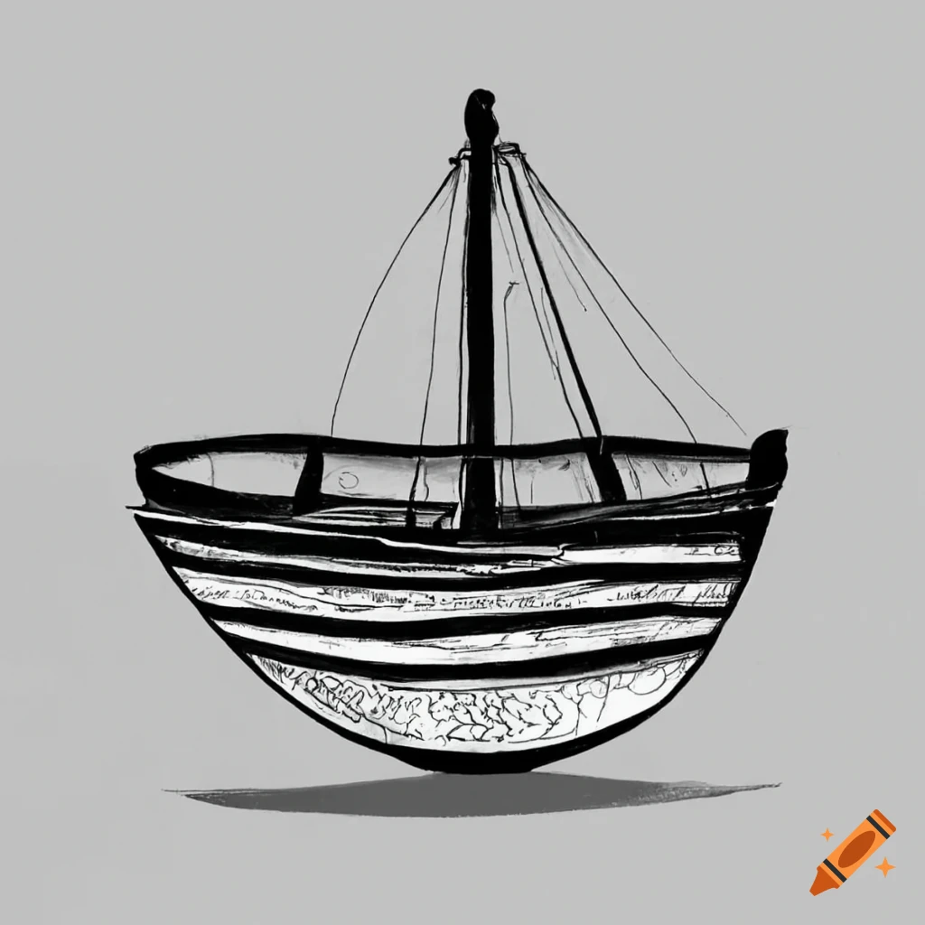 Easy Drawing Of Ship - Boat Drawing Free Clip Art, HD Png Download - kindpng
