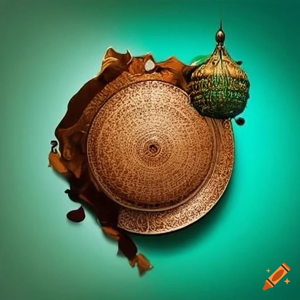 Flyers for Ramadan for Ismawood company with green and brown colors inspired by the theme of wood, featuring the Hassan 2 Mosque in Casablanca